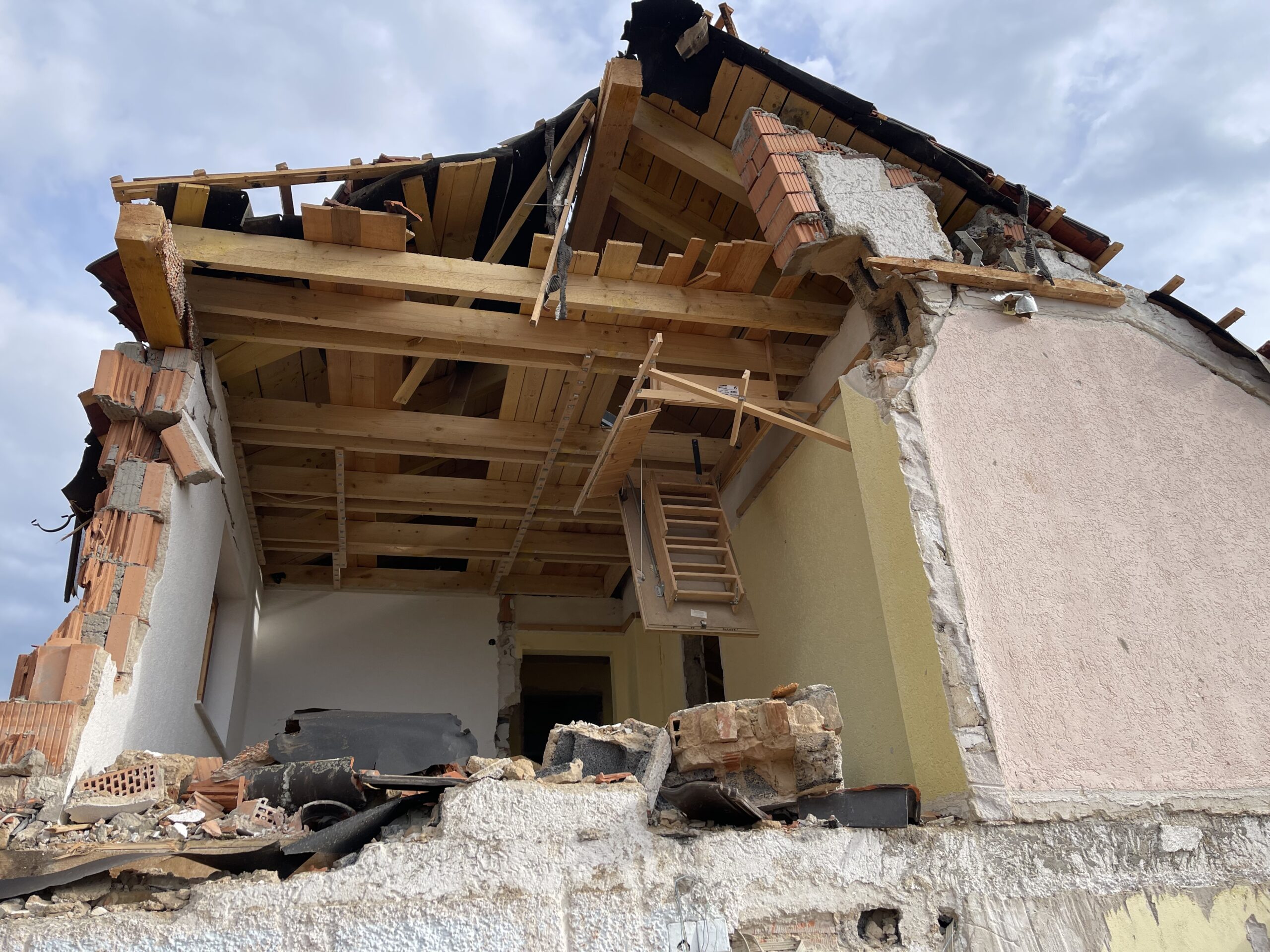 Teilabbriss eines Gebäudes