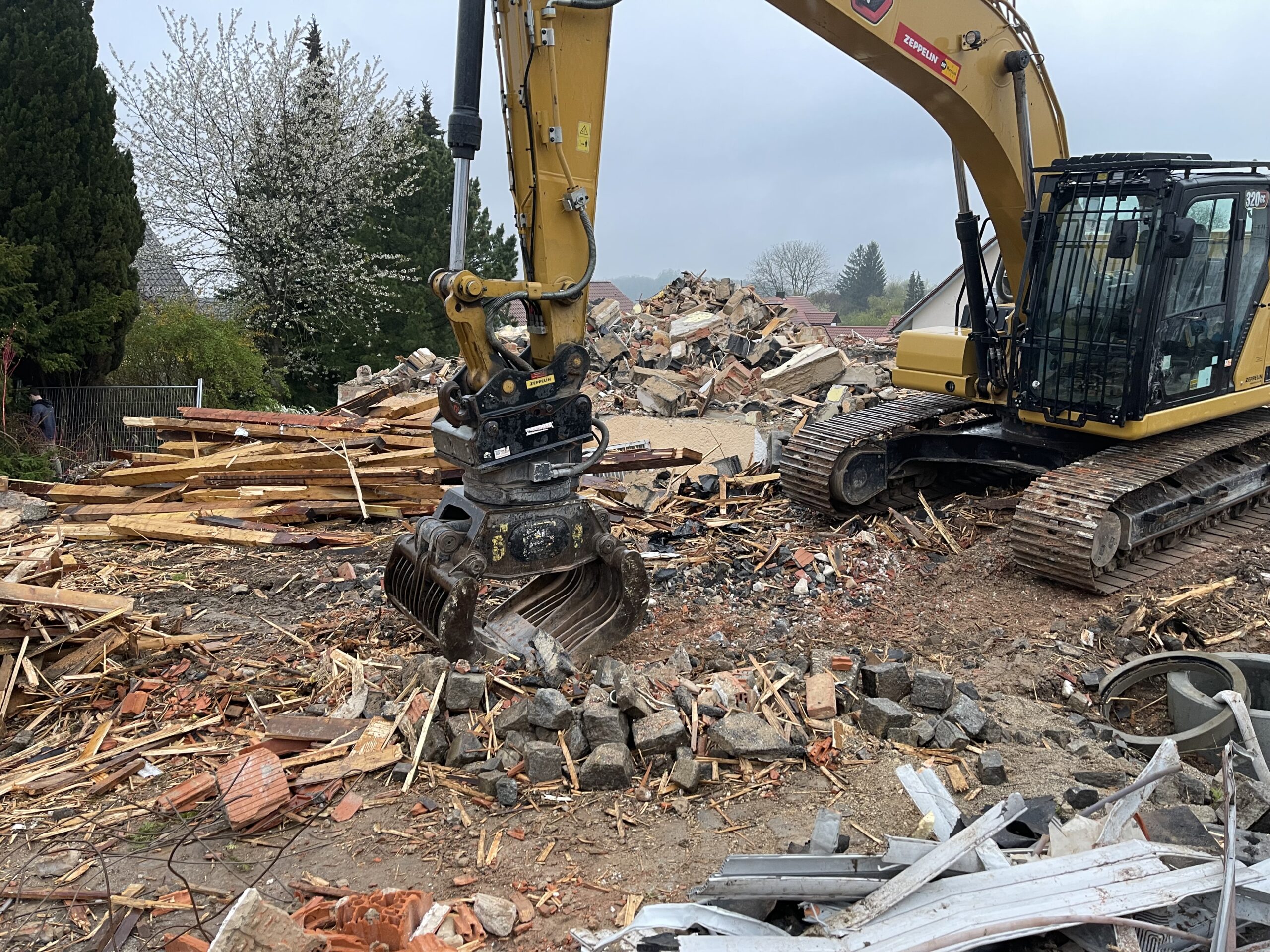Abbruchmaterial auf der Baustelle